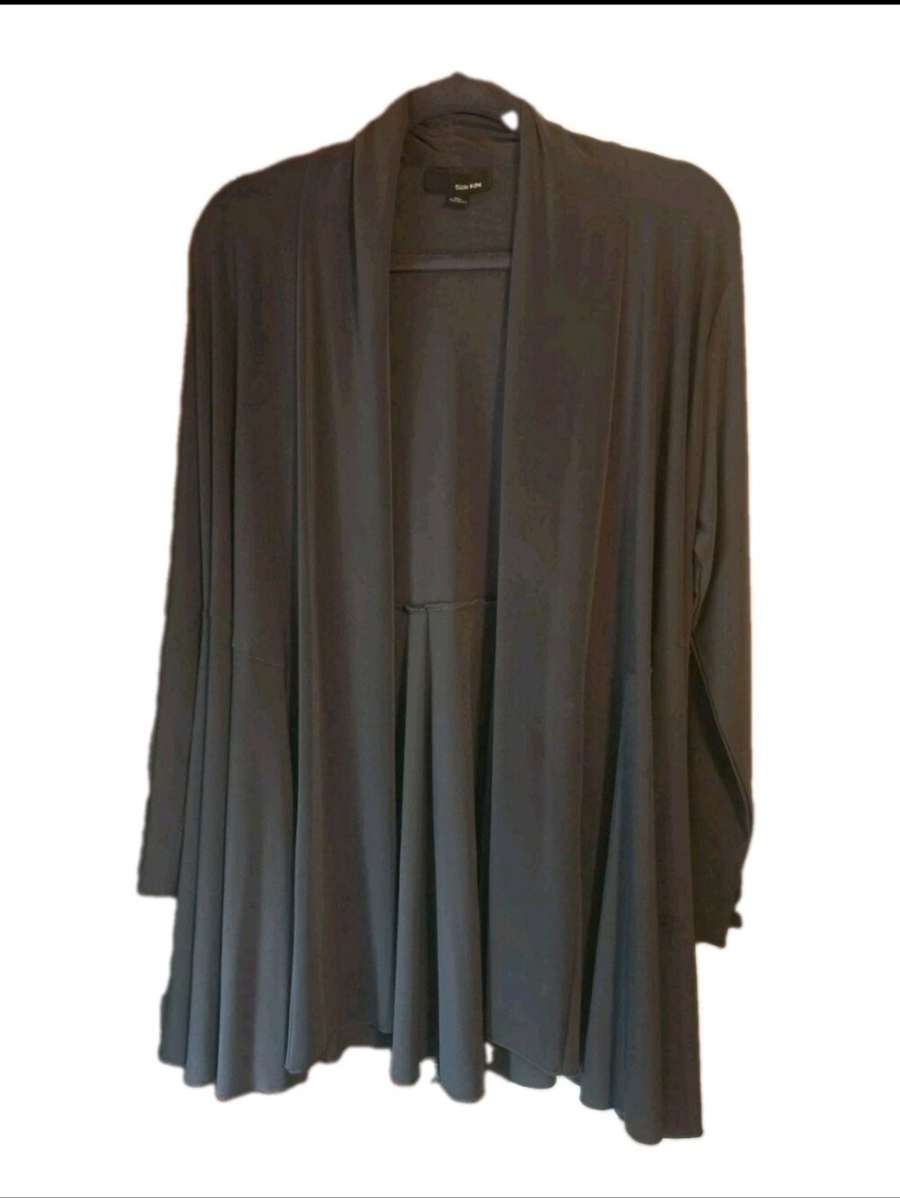 Sun Kim Open Front Swing Cardigan Jacket XL Lagenlook Comfy